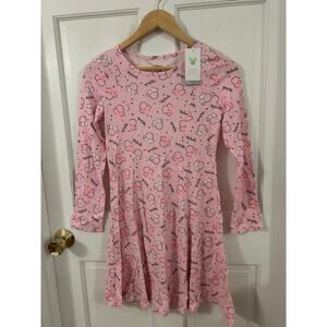 Jumping Beans Pink Minnie Pink Long Sleeve Dress Girls Size 12